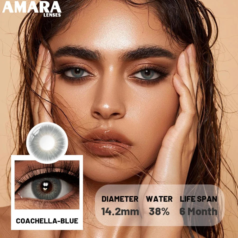 AMARA Green Colored Contact Lenses Natural Look Green Eye Lenses Gray Contact Gray Softenses Green Eye Lenses