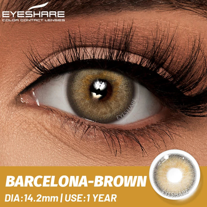 EYESHARE 1 Pair Natural Eye Lenses Colored Contact Lenses for Eyes Gray Pupils Lens Fashion Brown Eyes Contact Blue Eye Lenses