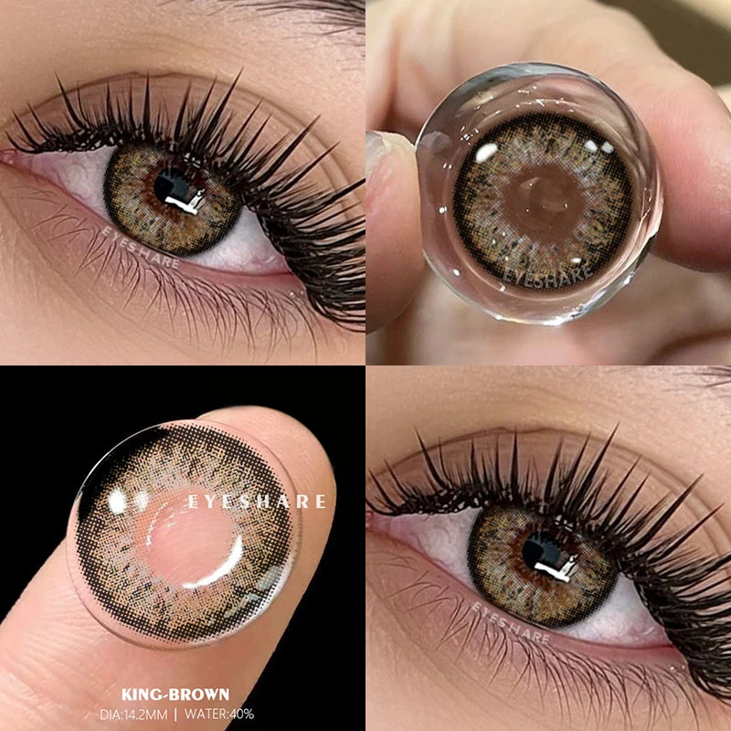 AMARA 2pcs Natural Color Contact Lenses for Eyes Gray Pupils Lens Blue Lenses Beautiful Pupil Yearly Makeup Green Eye Lenses
