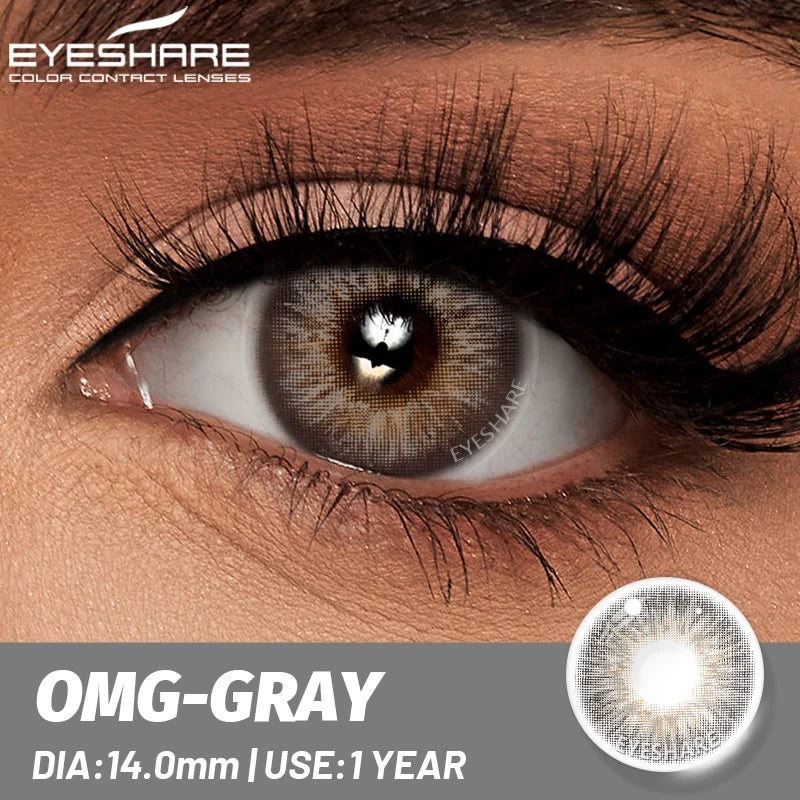 EYESHARE 1 Pair Natural Eye Lenses Colored Contact Lenses for Eyes Gray Pupils Lens Fashion Brown Eyes Contact Blue Eye Lenses
