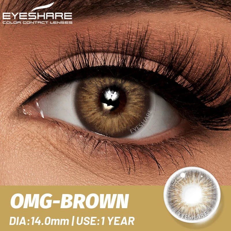 EYESHARE 1 Pair Natural Eye Lenses Colored Contact Lenses for Eyes Gray Pupils Lens Fashion Brown Eyes Contact Blue Eye Lenses