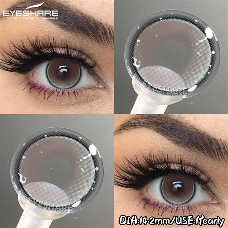 EYESHARE Soft Brown Lenses Colored Contact Lenses Natural Gray Pupils Pink Purple Makeup Lens Blue Eyes Lenses Fast Shipping