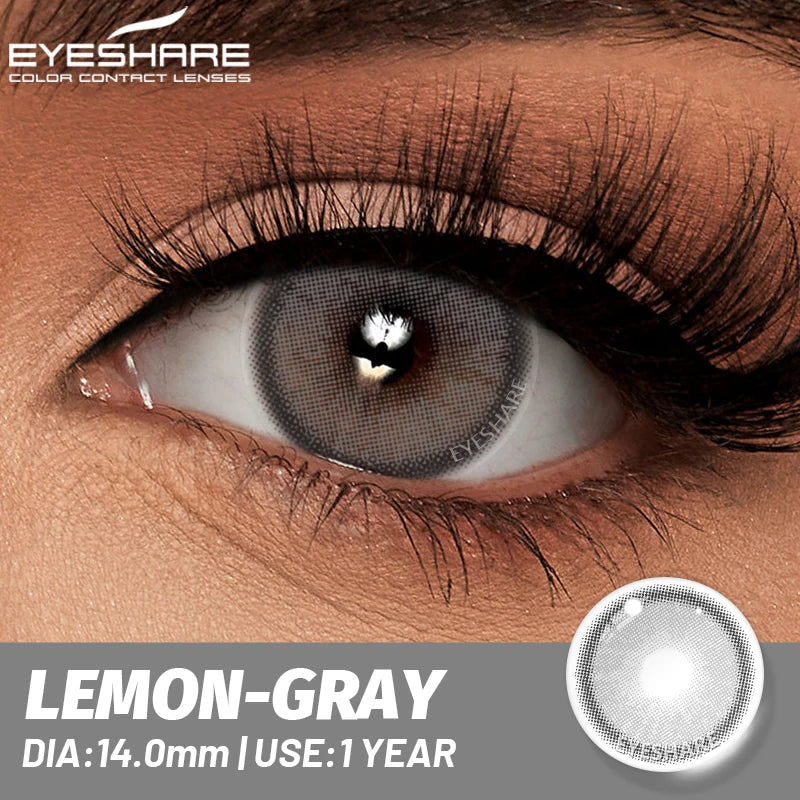 EYESHARE 1 Pair Natural Eye Lenses Colored Contact Lenses for Eyes Gray Pupils Lens Fashion Brown Eyes Contact Blue Eye Lenses
