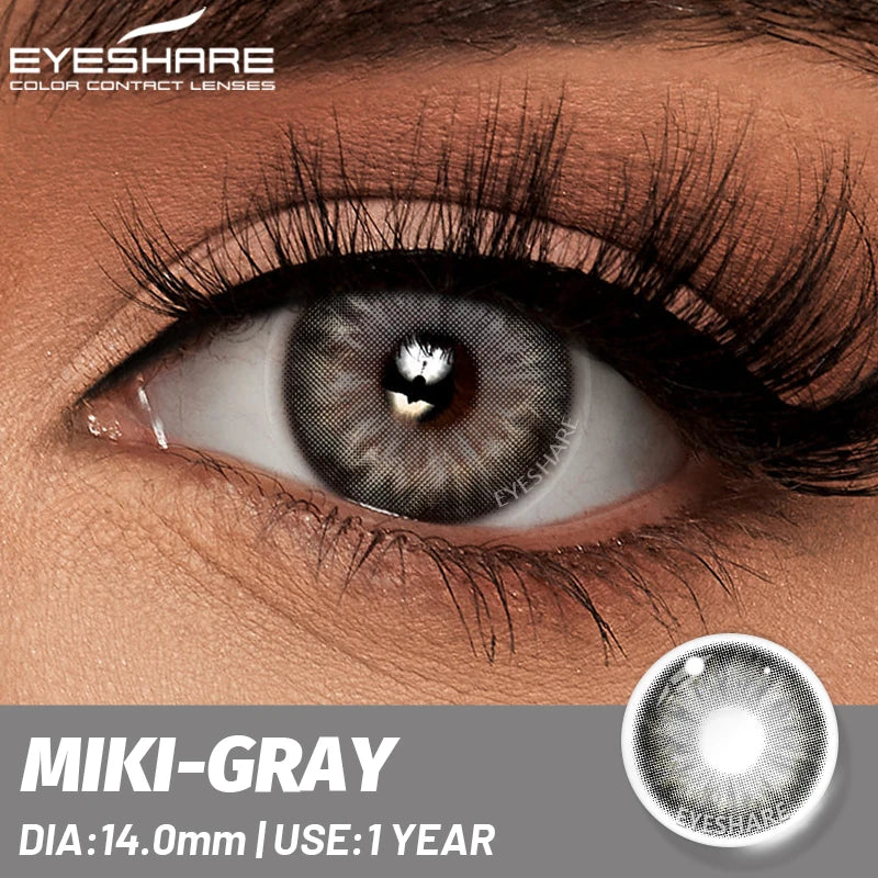 EYESHARE 1 Pair Natural Eye Lenses Colored Contact Lenses for Eyes Gray Pupils Lens Fashion Brown Eyes Contact Blue Eye Lenses