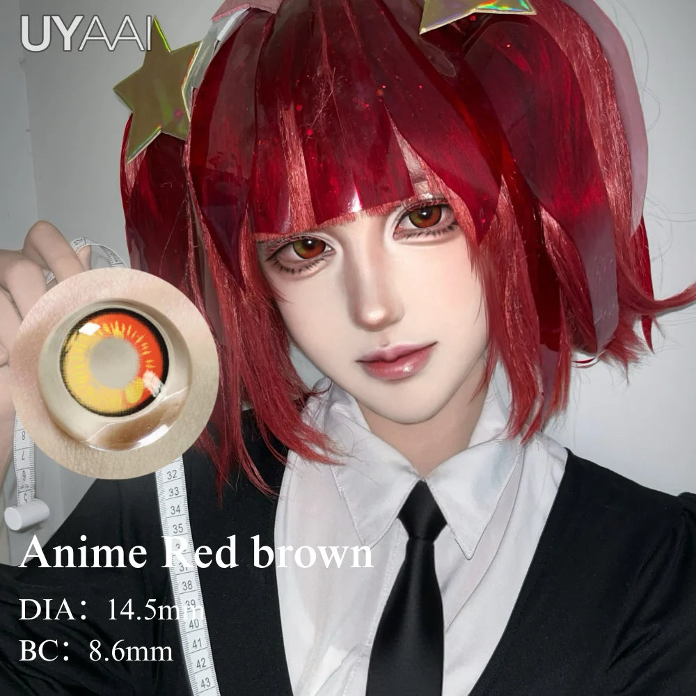 UYAAI Anime Color Contact Lenses For Eyes Cosplay Colored Lenses Blue/Purple Crazy Halloween Lenses Contact Lens Beauty Makeup