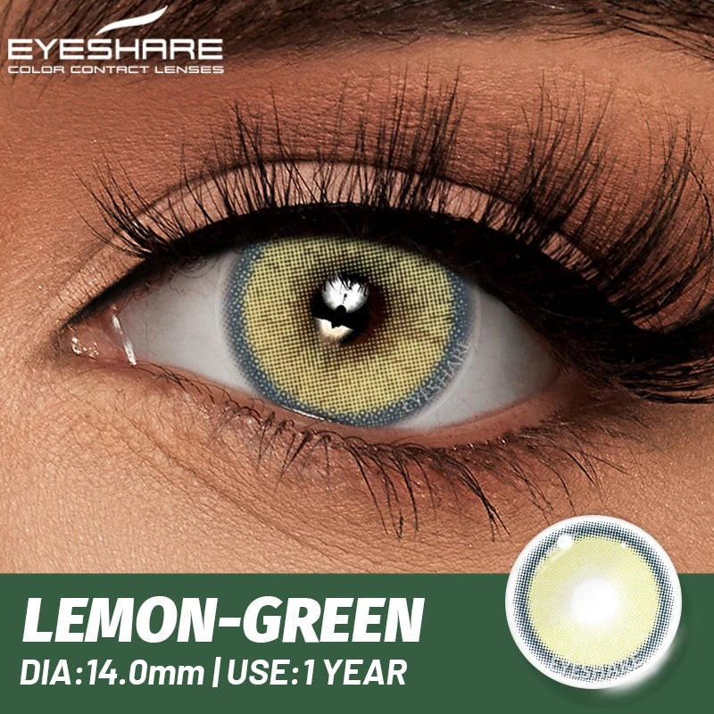 EYESHARE 1 Pair Natural Eye Lenses Colored Contact Lenses for Eyes Gray Pupils Lens Fashion Brown Eyes Contact Blue Eye Lenses