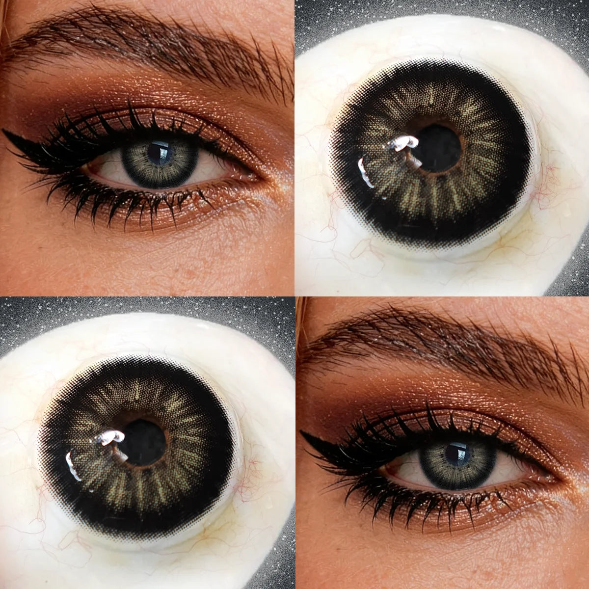 Lalens 14.2mm New York Green Natural Small Pupil Yearly Disposable Colored Eye Contacts Lenses Soft Cosmetic Lens for Daily