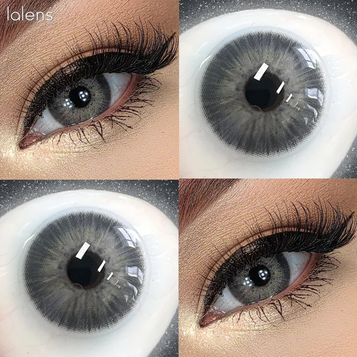 Lalens 14.2mm New York Green Natural Small Pupil Yearly Disposable Colored Eye Contacts Lenses Soft Cosmetic Lens for Daily