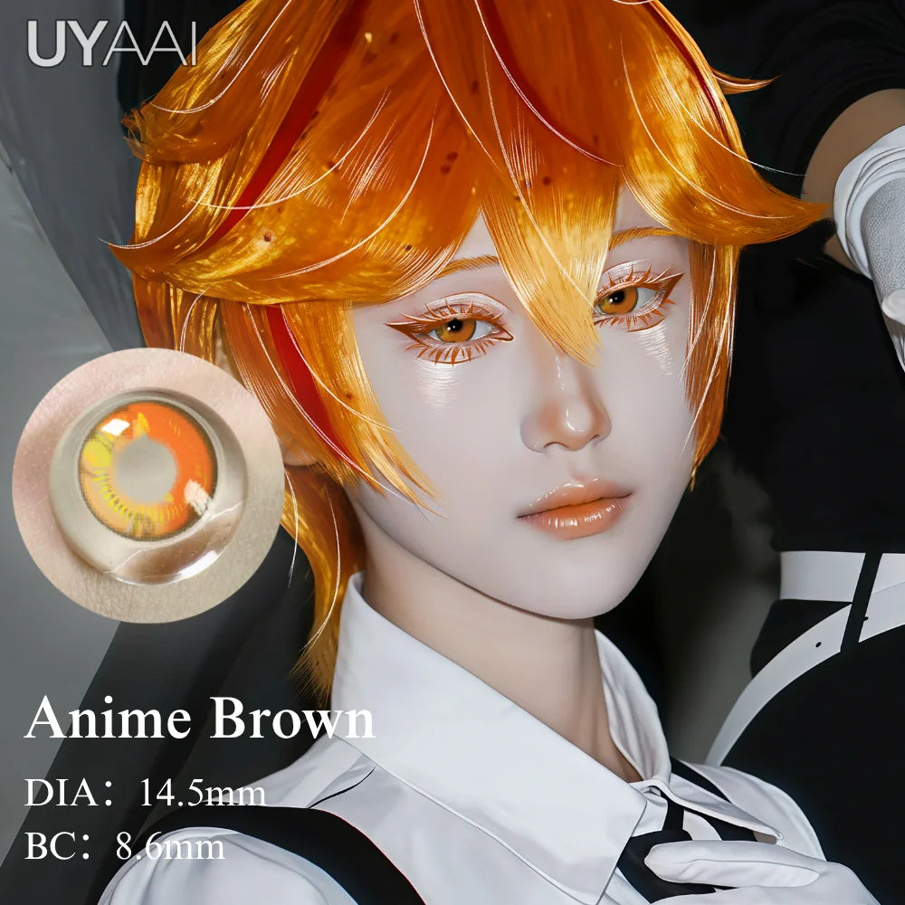 UYAAI Anime Color Contact Lenses For Eyes Cosplay Colored Lenses Blue/Purple Crazy Halloween Lenses Contact Lens Beauty Makeup