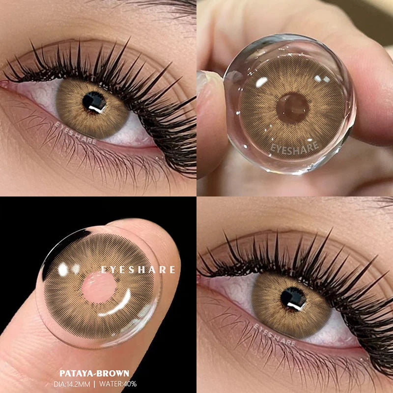 AMARA 2pcs Natural Color Contact Lenses for Eyes Gray Pupils Lens Blue Lenses Beautiful Pupil Yearly Makeup Green Eye Lenses