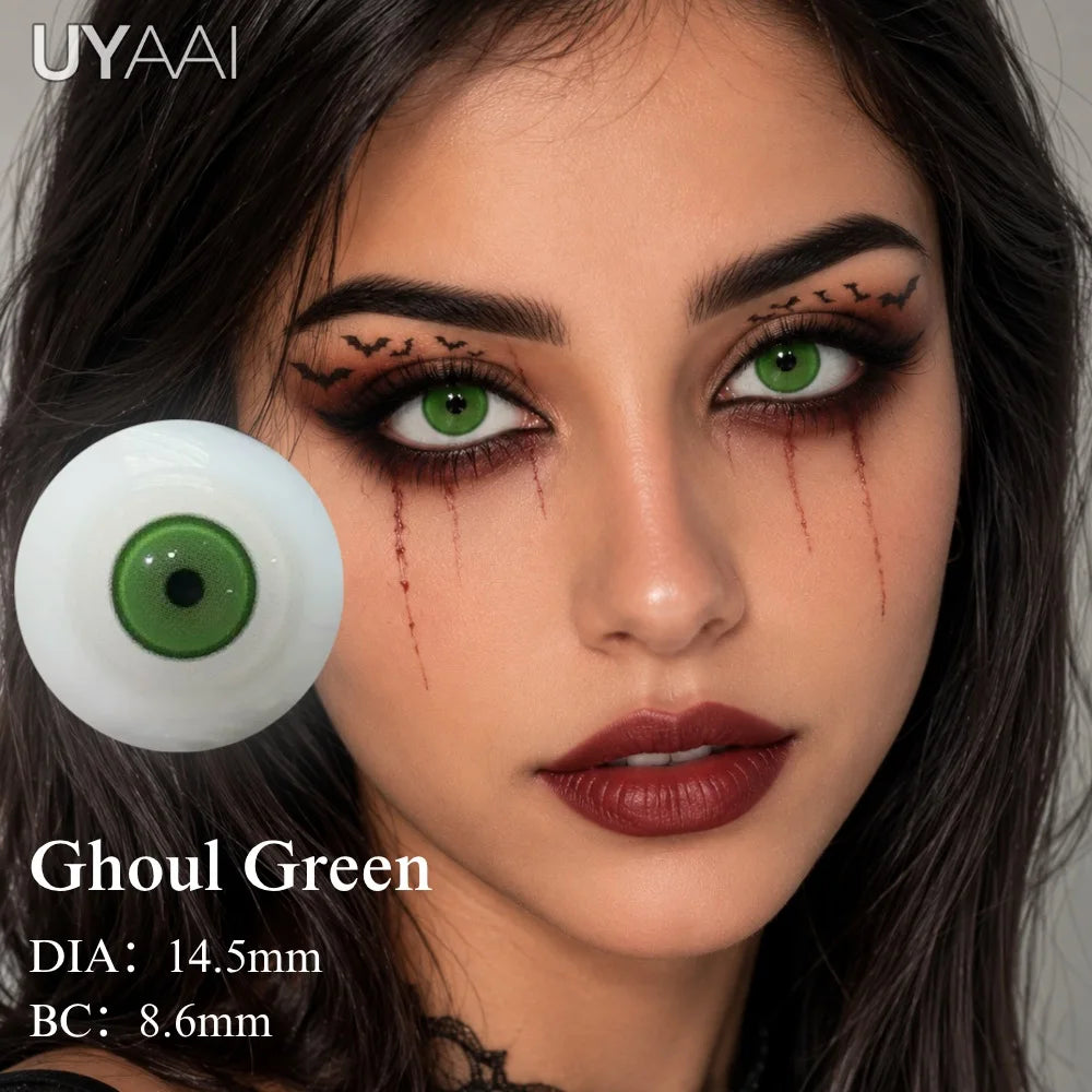 UYAAI Anime Color Contact Lenses For Eyes Cosplay Colored Lenses Blue/Purple Crazy Halloween Lenses Contact Lens Beauty Makeup