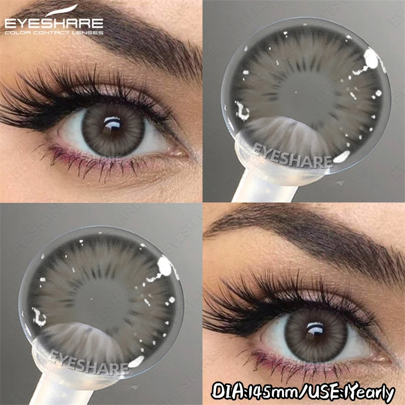 EYESHARE Soft Brown Lenses Colored Contact Lenses Natural Gray Pupils Pink Purple Makeup Lens Blue Eyes Lenses Fast Shipping
