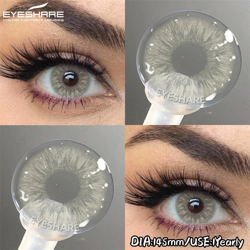 EYESHARE Soft Brown Lenses Colored Contact Lenses Natural Gray Pupils Pink Purple Makeup Lens Blue Eyes Lenses Fast Shipping