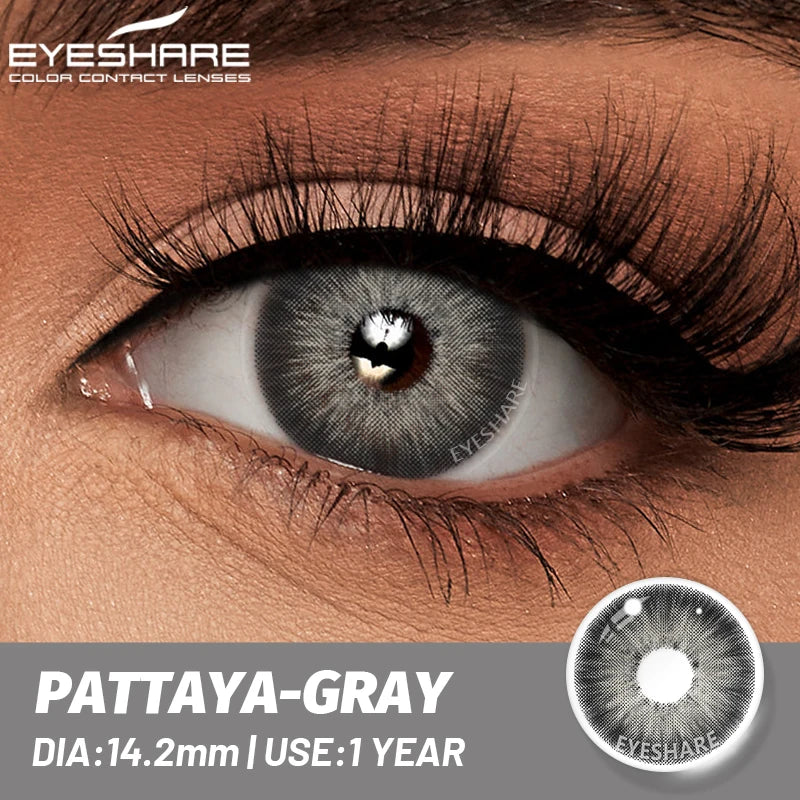 EYESHARE 1 Pair Natural Eye Lenses Colored Contact Lenses for Eyes Gray Pupils Lens Fashion Brown Eyes Contact Blue Eye Lenses