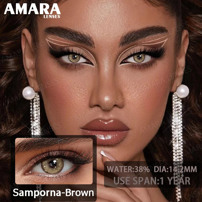 AMARA Green Colored Contact Lenses Natural Look Green Eye Lenses Gray Contact Gray Softenses Green Eye Lenses