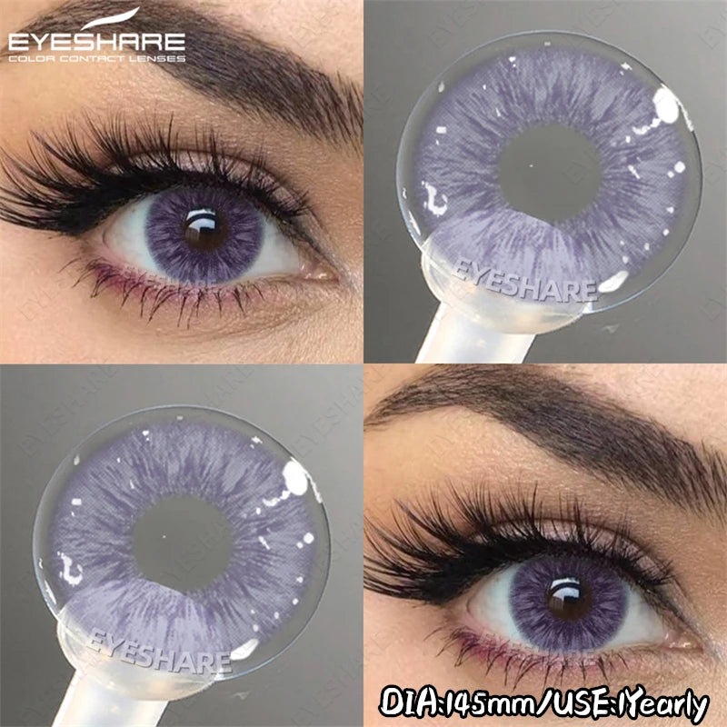 EYESHARE Soft Brown Lenses Colored Contact Lenses Natural Gray Pupils Pink Purple Makeup Lens Blue Eyes Lenses Fast Shipping