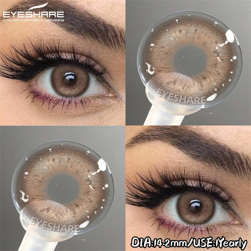 EYESHARE Soft Brown Lenses Colored Contact Lenses Natural Gray Pupils Pink Purple Makeup Lens Blue Eyes Lenses Fast Shipping