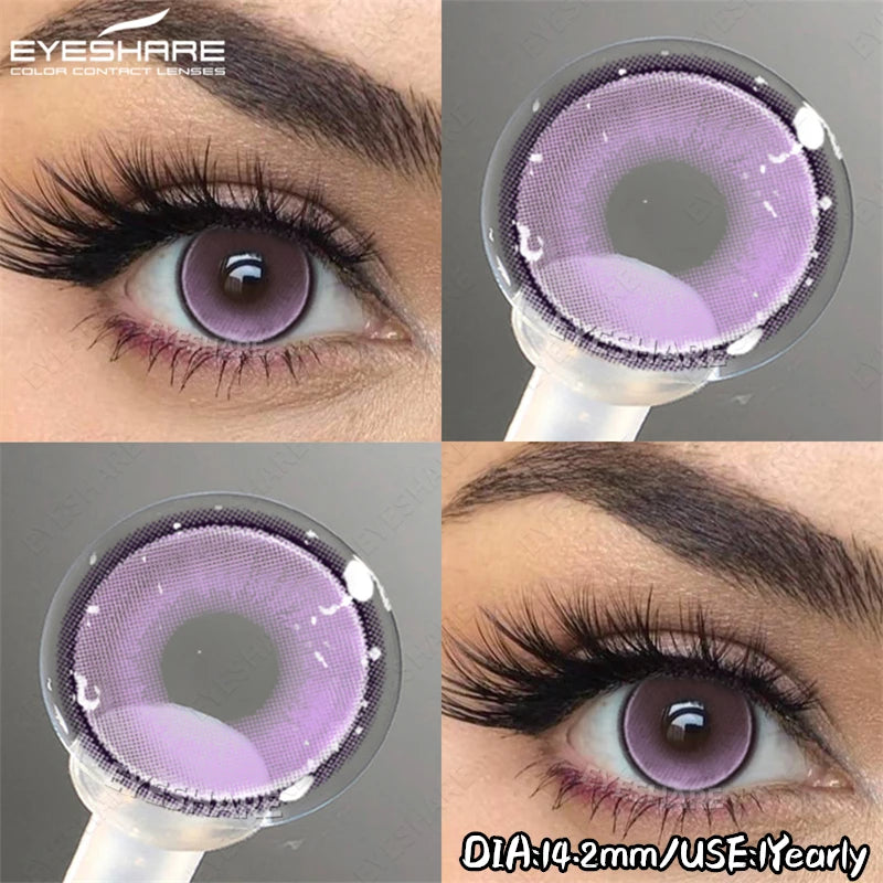 EYESHARE Soft Brown Lenses Colored Contact Lenses Natural Gray Pupils Pink Purple Makeup Lens Blue Eyes Lenses Fast Shipping