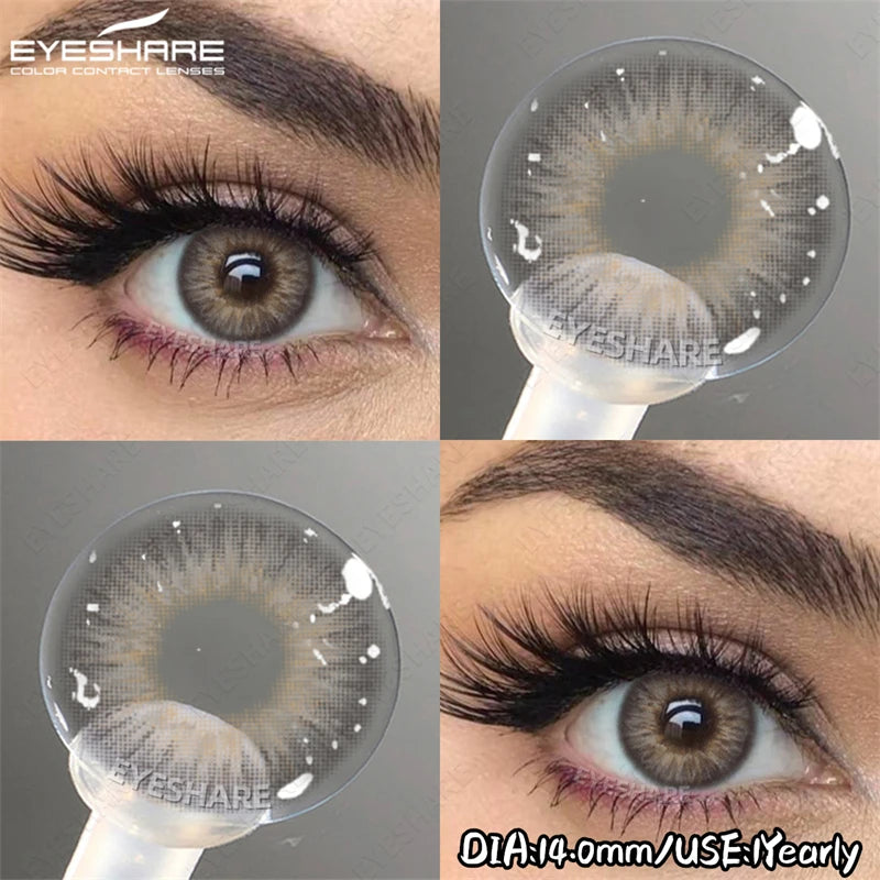 EYESHARE Soft Brown Lenses Colored Contact Lenses Natural Gray Pupils Pink Purple Makeup Lens Blue Eyes Lenses Fast Shipping