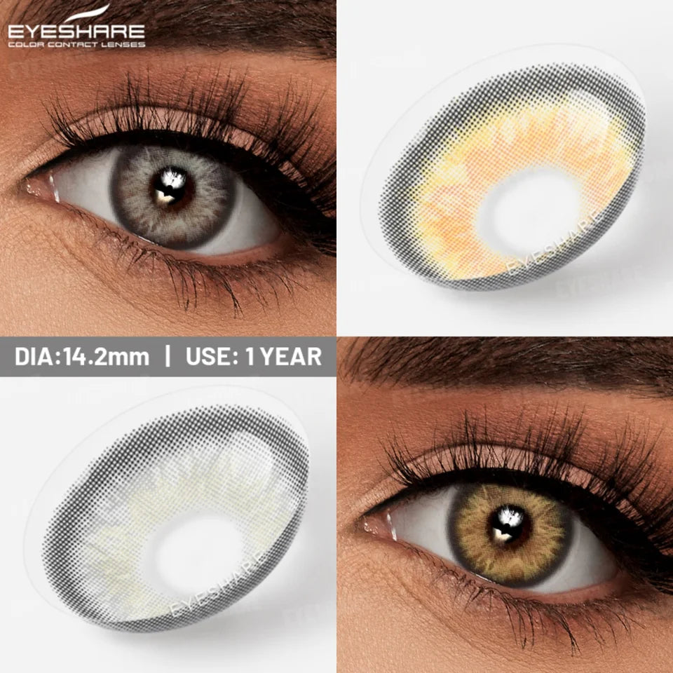 EYESHARE 1 Pair Natural Eye Lenses Colored Contact Lenses for Eyes Gray Pupils Lens Fashion Brown Eyes Contact Blue Eye Lenses