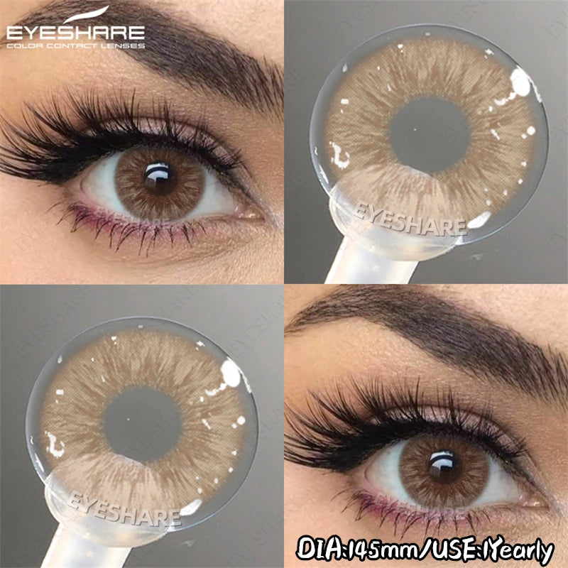EYESHARE Soft Brown Lenses Colored Contact Lenses Natural Gray Pupils Pink Purple Makeup Lens Blue Eyes Lenses Fast Shipping