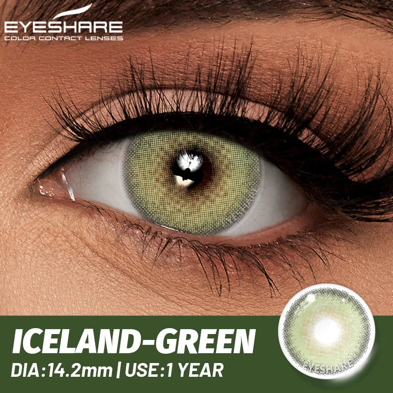 EYESHARE 1 Pair Natural Eye Lenses Colored Contact Lenses for Eyes Gray Pupils Lens Fashion Brown Eyes Contact Blue Eye Lenses