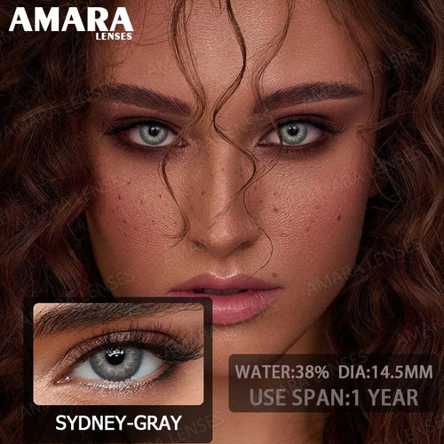 AMARA Green Colored Contact Lenses Natural Look Green Eye Lenses Gray Contact Gray Softenses Green Eye Lenses