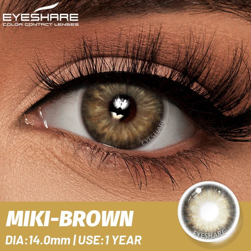 EYESHARE 1 Pair Natural Eye Lenses Colored Contact Lenses for Eyes Gray Pupils Lens Fashion Brown Eyes Contact Blue Eye Lenses