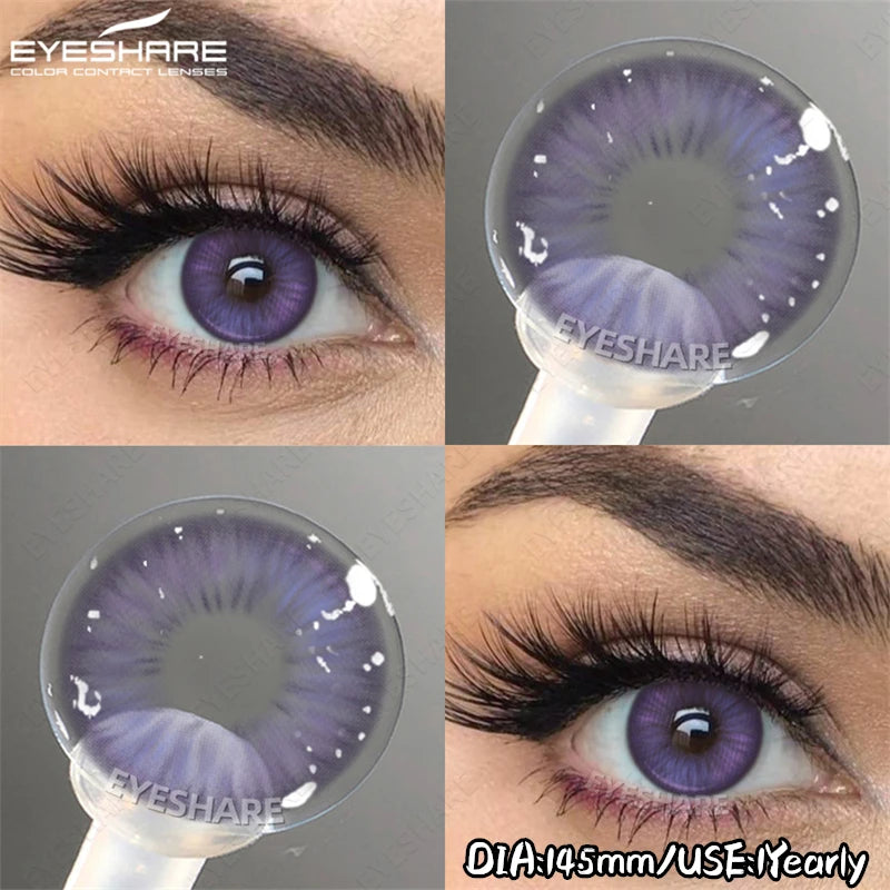 EYESHARE Soft Brown Lenses Colored Contact Lenses Natural Gray Pupils Pink Purple Makeup Lens Blue Eyes Lenses Fast Shipping