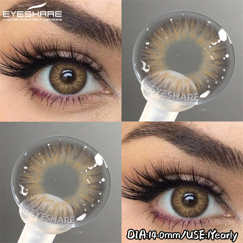 EYESHARE Soft Brown Lenses Colored Contact Lenses Natural Gray Pupils Pink Purple Makeup Lens Blue Eyes Lenses Fast Shipping