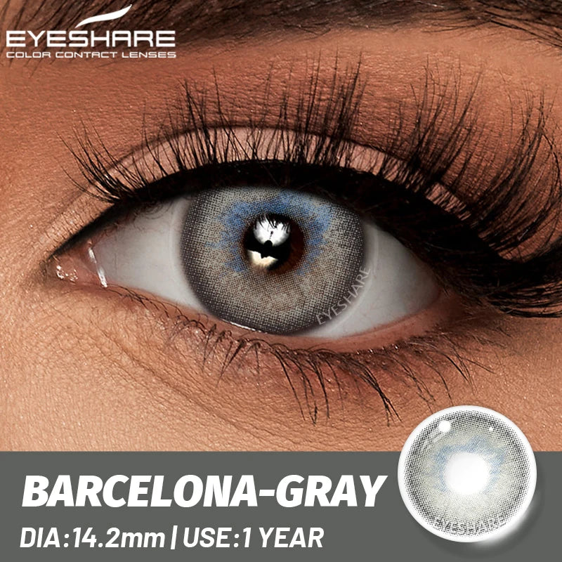 EYESHARE 1 Pair Natural Eye Lenses Colored Contact Lenses for Eyes Gray Pupils Lens Fashion Brown Eyes Contact Blue Eye Lenses