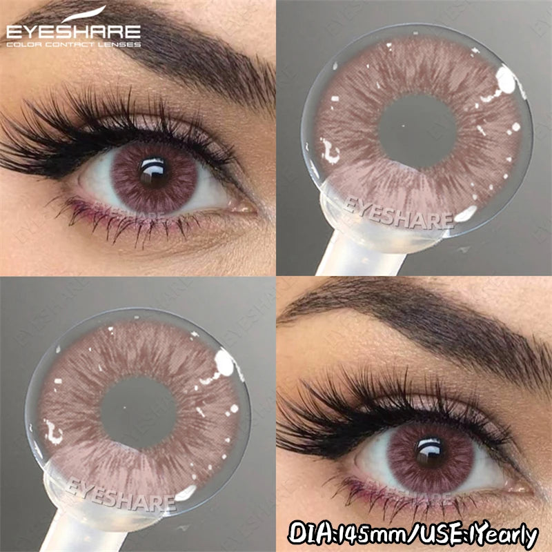 EYESHARE Soft Brown Lenses Colored Contact Lenses Natural Gray Pupils Pink Purple Makeup Lens Blue Eyes Lenses Fast Shipping