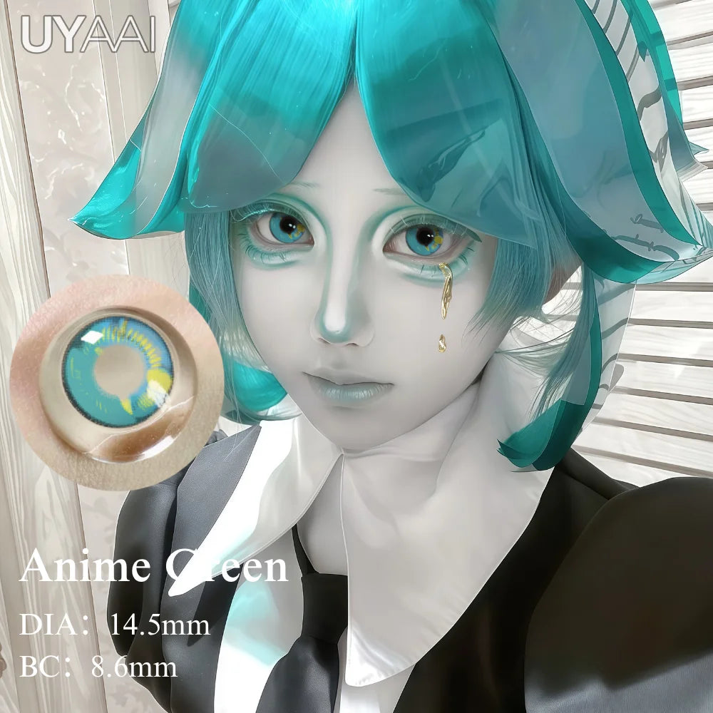 UYAAI Anime Color Contact Lenses For Eyes Cosplay Colored Lenses Blue/Purple Crazy Halloween Lenses Contact Lens Beauty Makeup