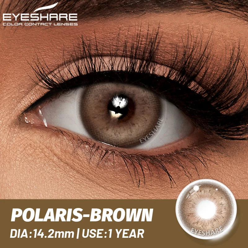 EYESHARE 1 Pair Natural Eye Lenses Colored Contact Lenses for Eyes Gray Pupils Lens Fashion Brown Eyes Contact Blue Eye Lenses
