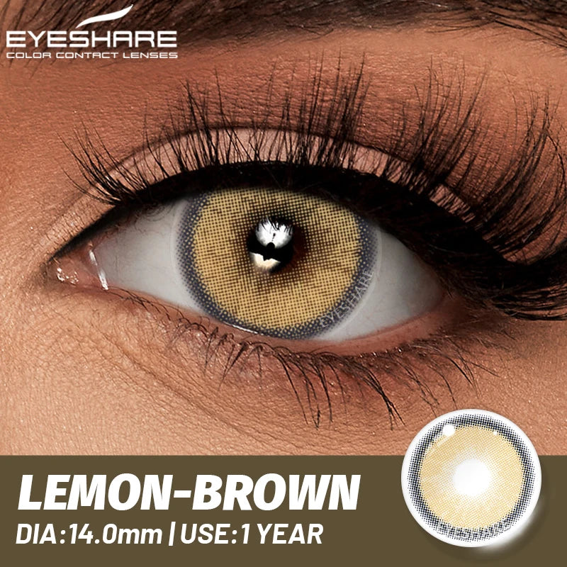 EYESHARE 1 Pair Natural Eye Lenses Colored Contact Lenses for Eyes Gray Pupils Lens Fashion Brown Eyes Contact Blue Eye Lenses