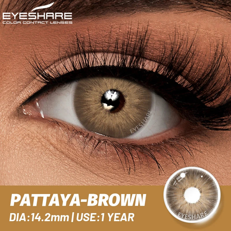 EYESHARE 1 Pair Natural Eye Lenses Colored Contact Lenses for Eyes Gray Pupils Lens Fashion Brown Eyes Contact Blue Eye Lenses