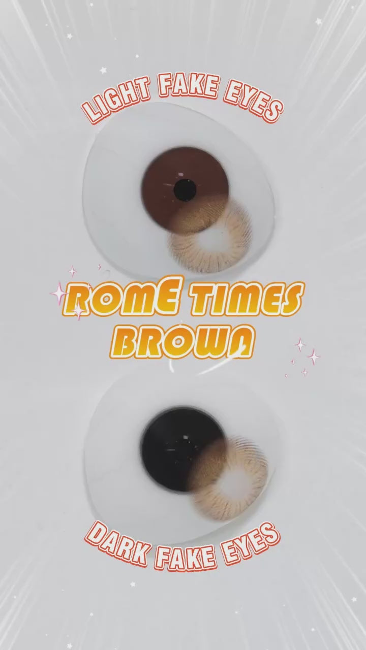 VISUASHOW Unspoken Brown Yearly Disposable Colored Contacts Lenses for Eyes Daily Dating Makeup 14.2mm Soft Cosmetic Beauty Lens